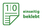 Einseitig beklebt Symbol